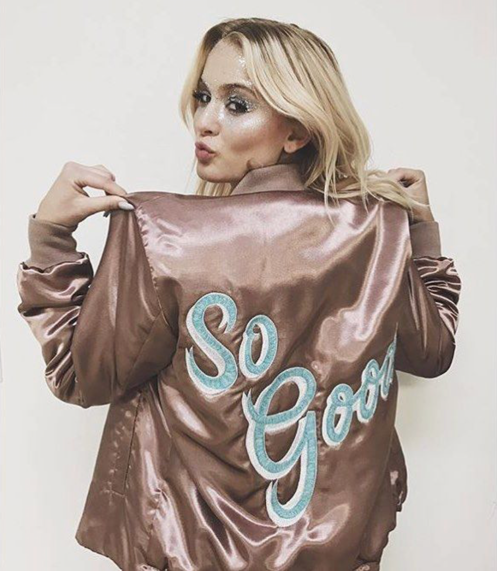 ZARA LARSSON CUSTOM SATIN JACKET