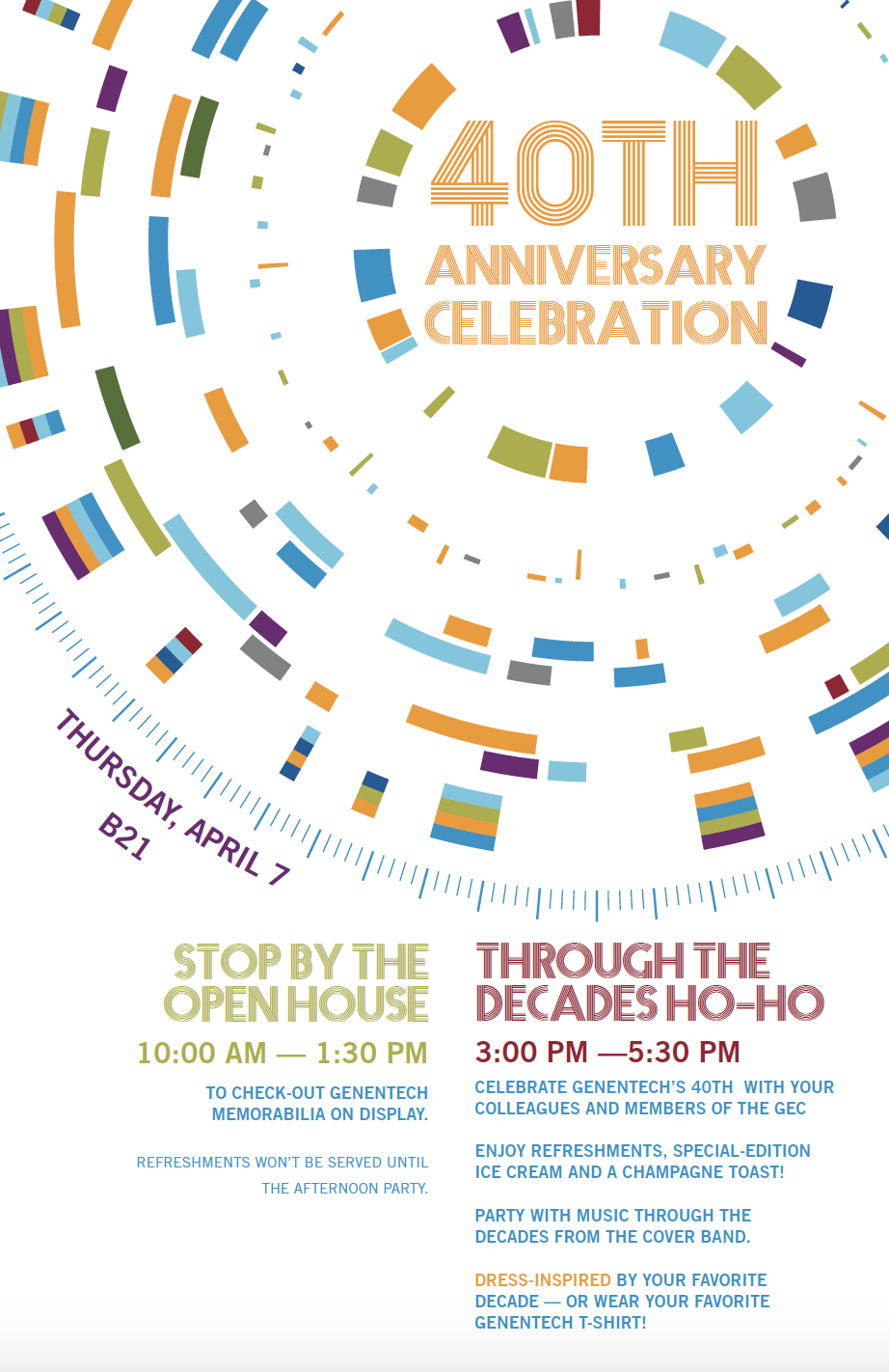 Genentech 40th Anniversary Internal Poster