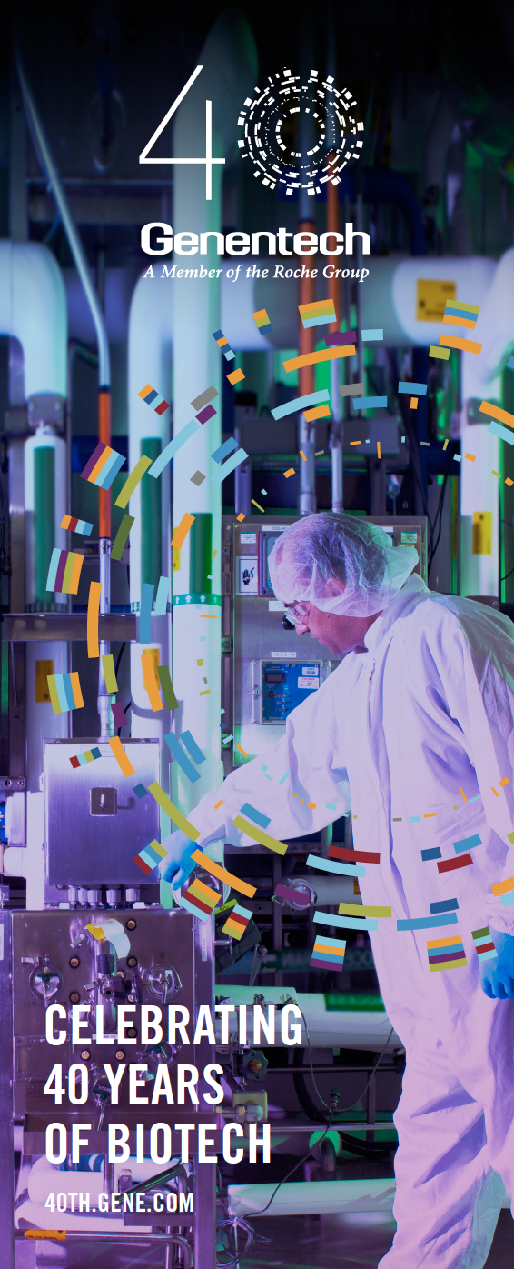 Genentech 40th Anniversary Light Pole Poster