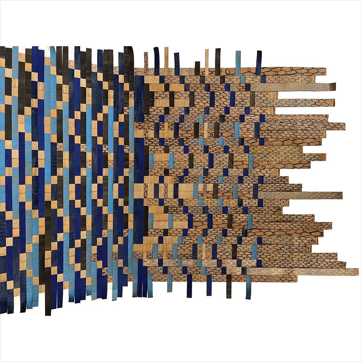 #weaving #wip #chewy consumer cloth-a few more rows and voila. #studio #cardboard recycles materials