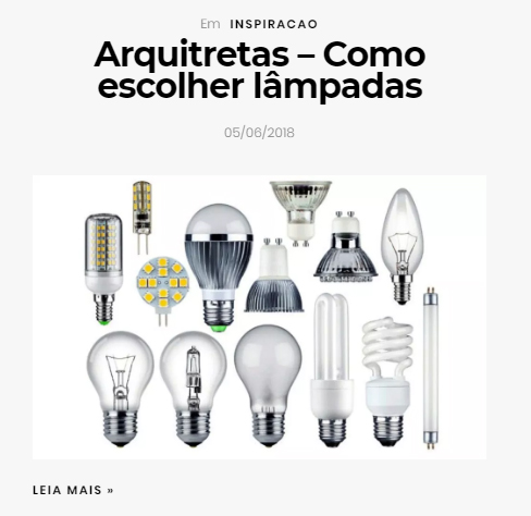 Como escolher lâmpadas?