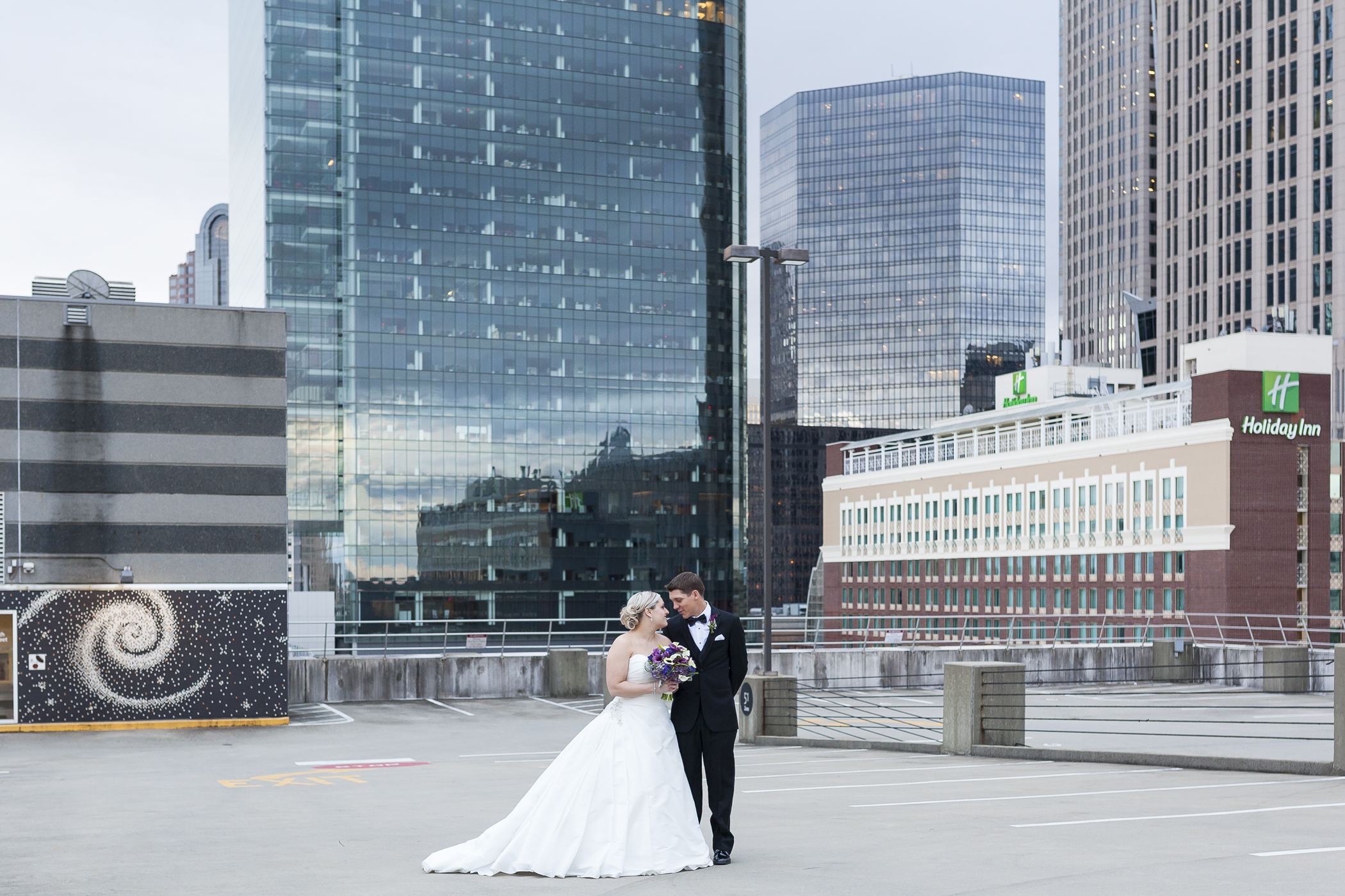 Catherine & Field on their wedding day | custom save-the-dates and wedding invitation suite