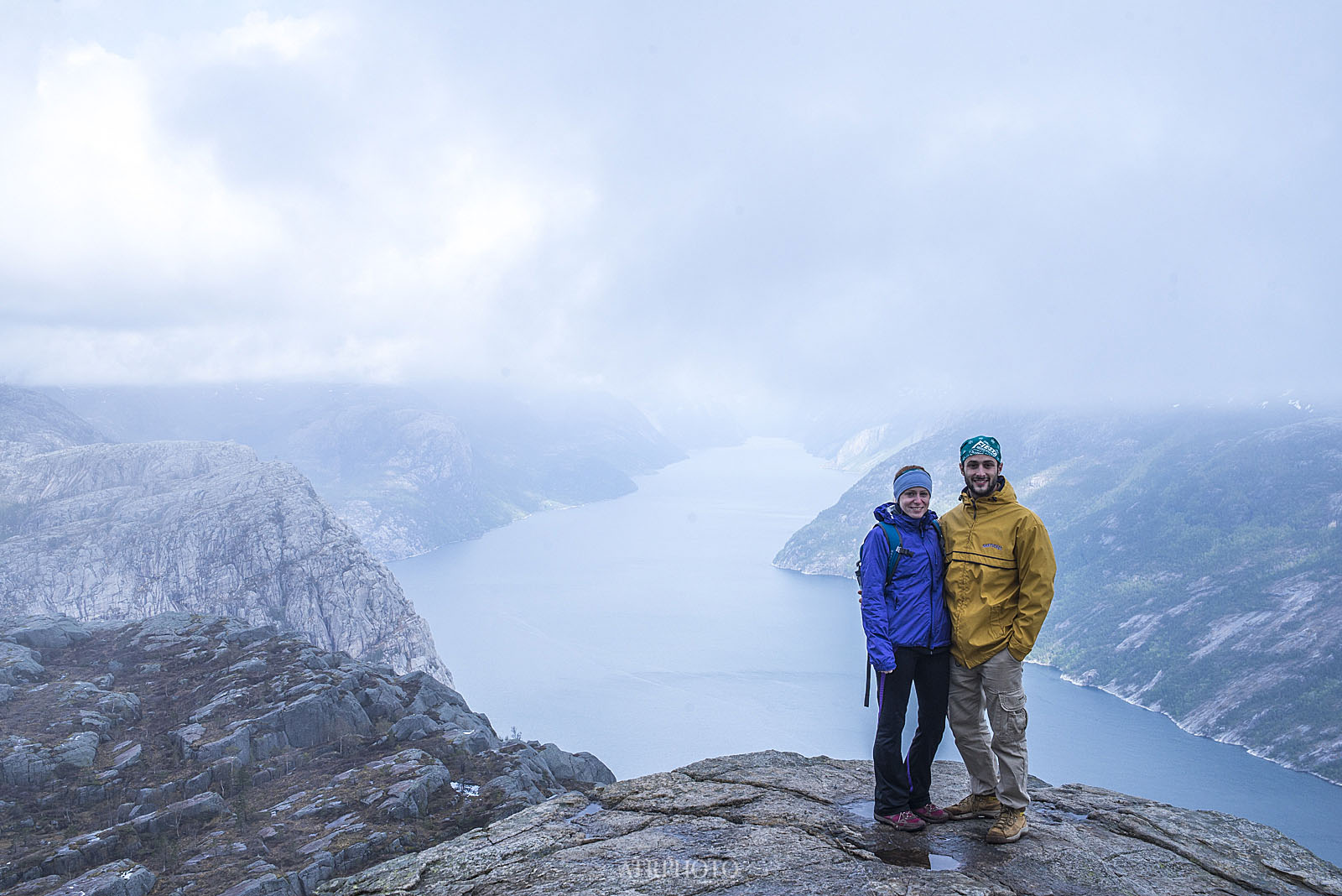 Photo of us at the top. We made it!