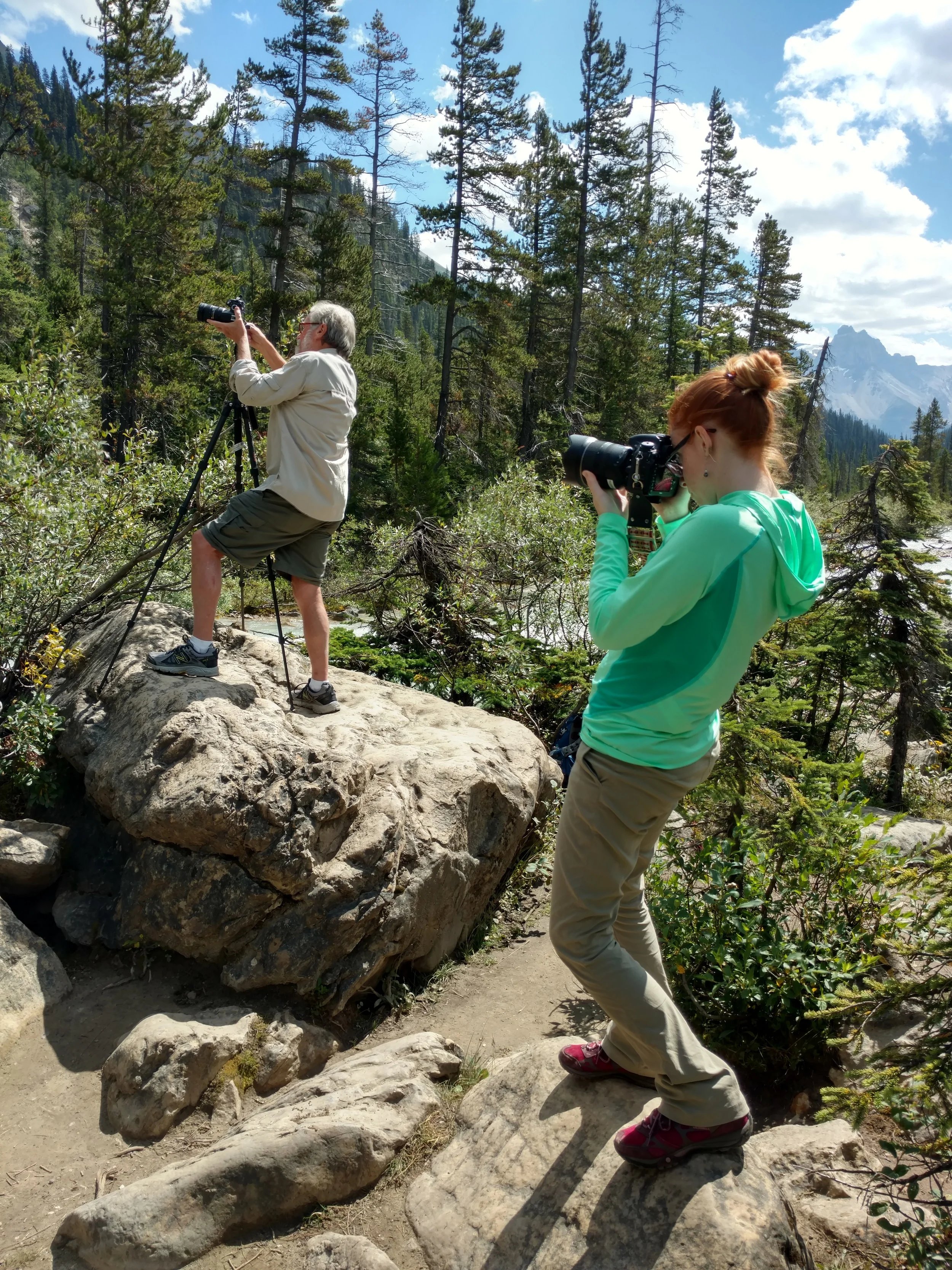 A photographer photographed a photographer photographing a photographer photographing Takakkaw Falls. So meta.