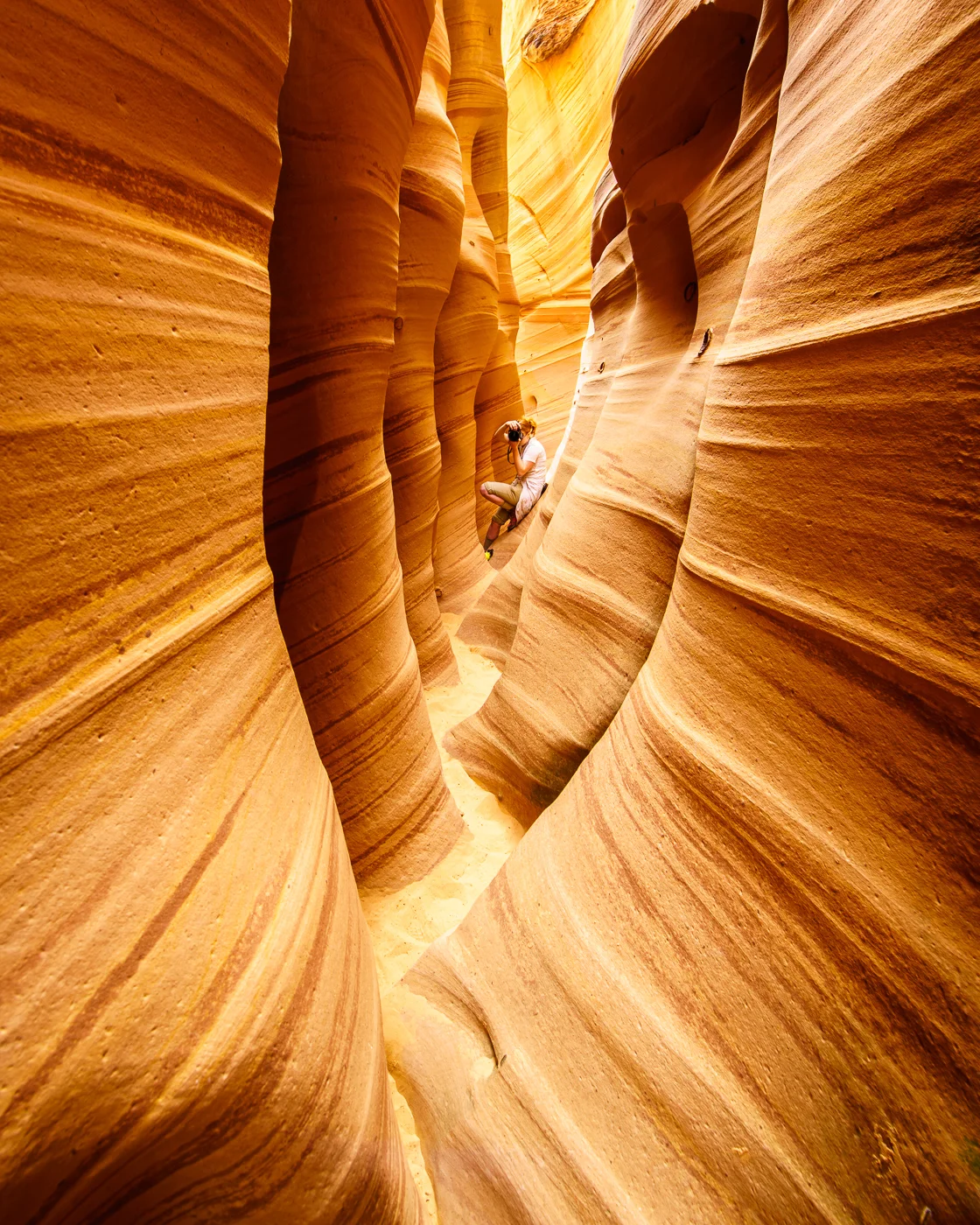 Allie in Zebra Slot Canyon © Paul Nguyen