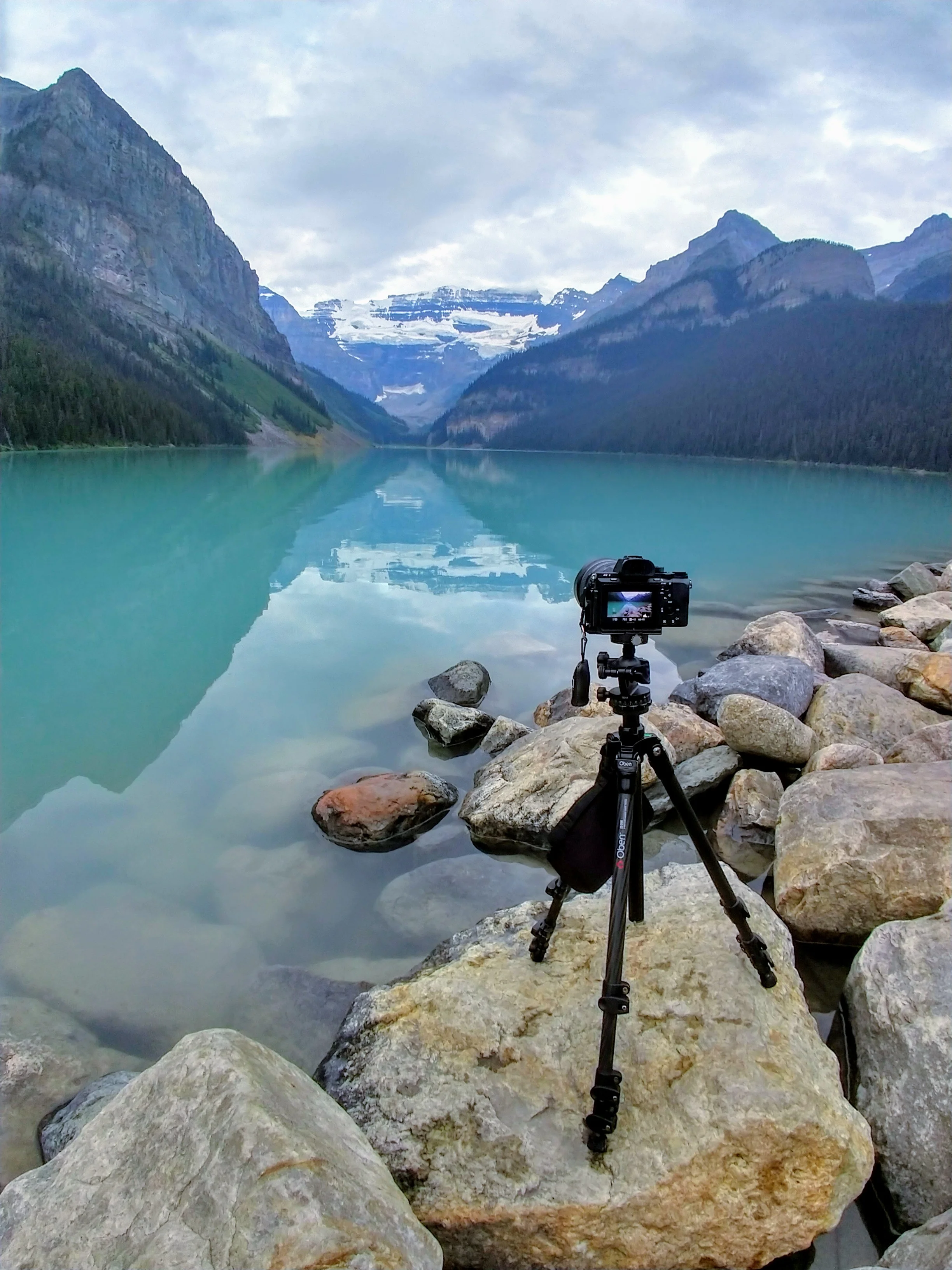 Photographing at Lake Louise. © Paul Nguyen