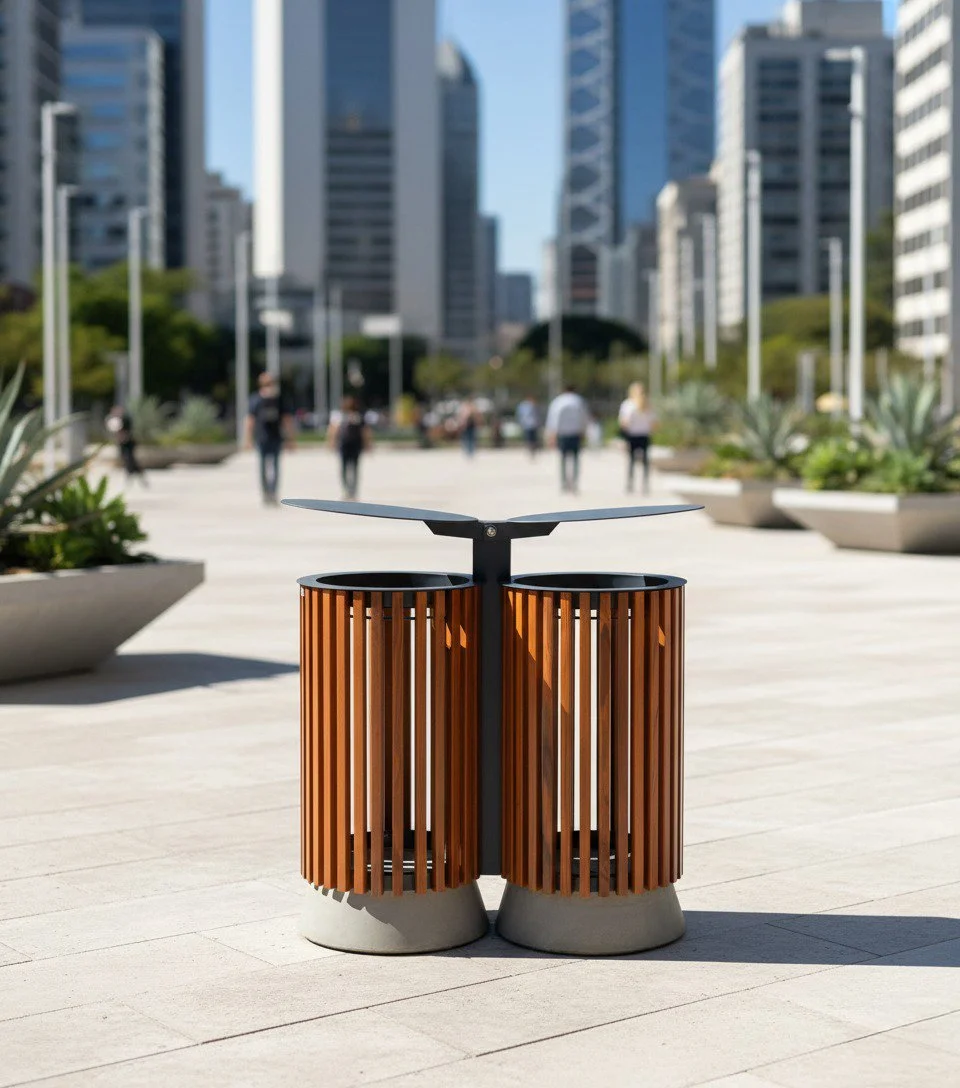 log dupla com tampa articulada - lixeira com base de concreto.jpeg