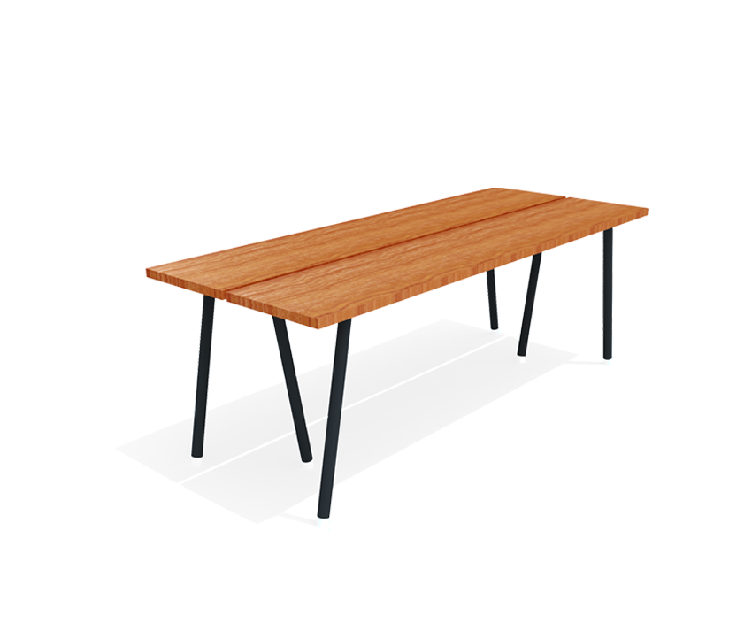 Mesa Cavalete em madeira e aço