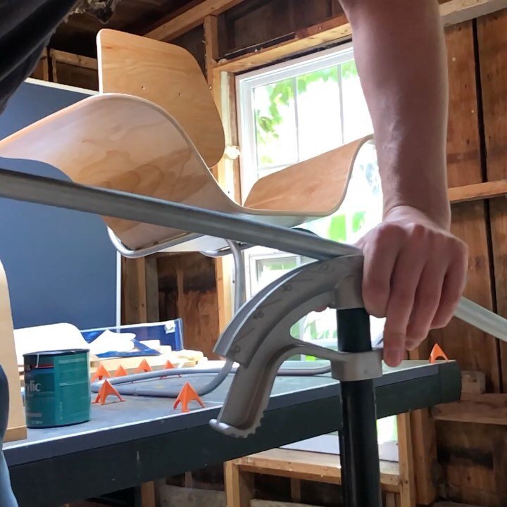 A few process images of the Ray Lounge Metal. This was my first attempt at bending tubing and I&rsquo;m fairly happy with the result. It&rsquo;s not perfect but I was able to bend electrical conduit by hand with a pretty high level of precision. The 