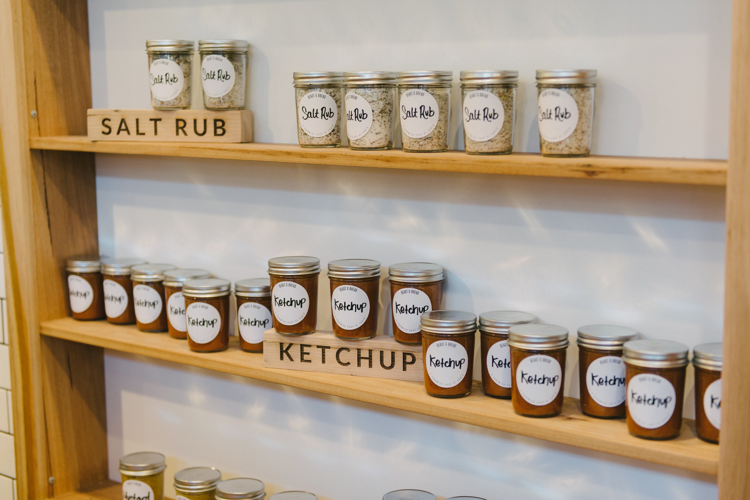 Custom shelving and signage at Cleaver & Co, Wollongong