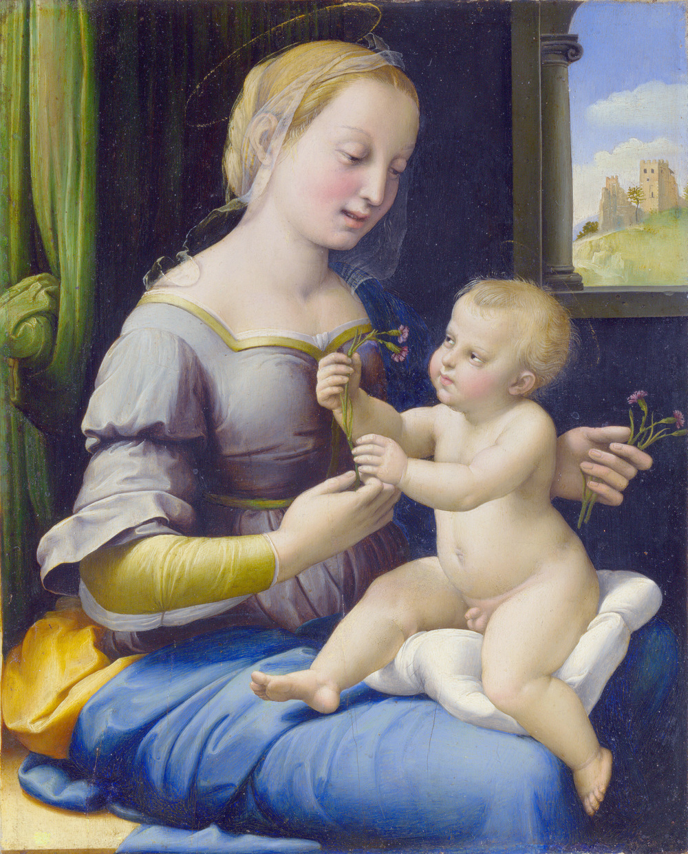  Artist&nbsp;&nbsp; &nbsp;Raphael Year&nbsp;&nbsp; &nbsp;c. 1506–1507 Type&nbsp;&nbsp; &nbsp;oil on yew Dimensions&nbsp;&nbsp; &nbsp;27.9 cm × 22.4 cm (11.0 in × 8.8 in) Location&nbsp;&nbsp; &nbsp;National Gallery, London 