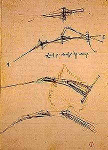 Sketches of articulated mechanical wings with double or single brace. 011v