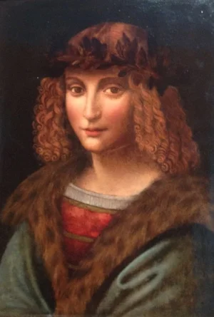 Portrait of Salai c. 1495-1500. By Unknown, but I think it's a self portrait by Salai with help from Leonardo. 