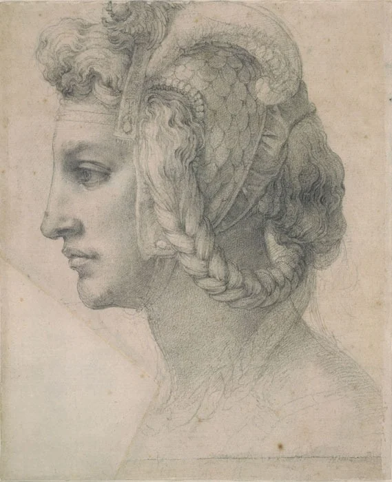 Michelangelo Buonarroti - sketch - braided hair.jpg