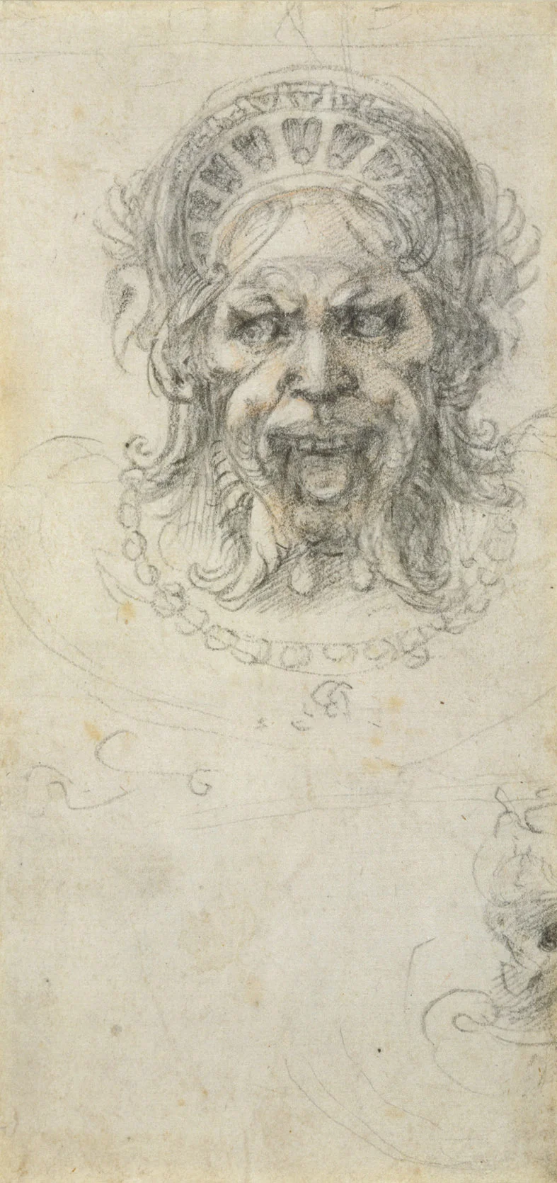Michelangelo Buonarroti -Drawing -Grotesque head R.jpg