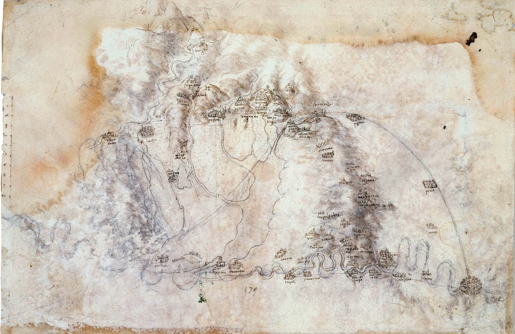 Plans for a Canal to bypass the Arno