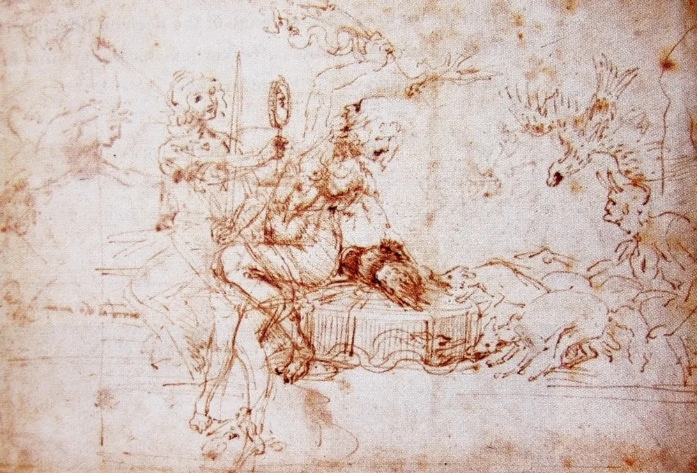 Leonardo-da-Vinci---Drawings---Symbolic-Queen Mirror.jpg