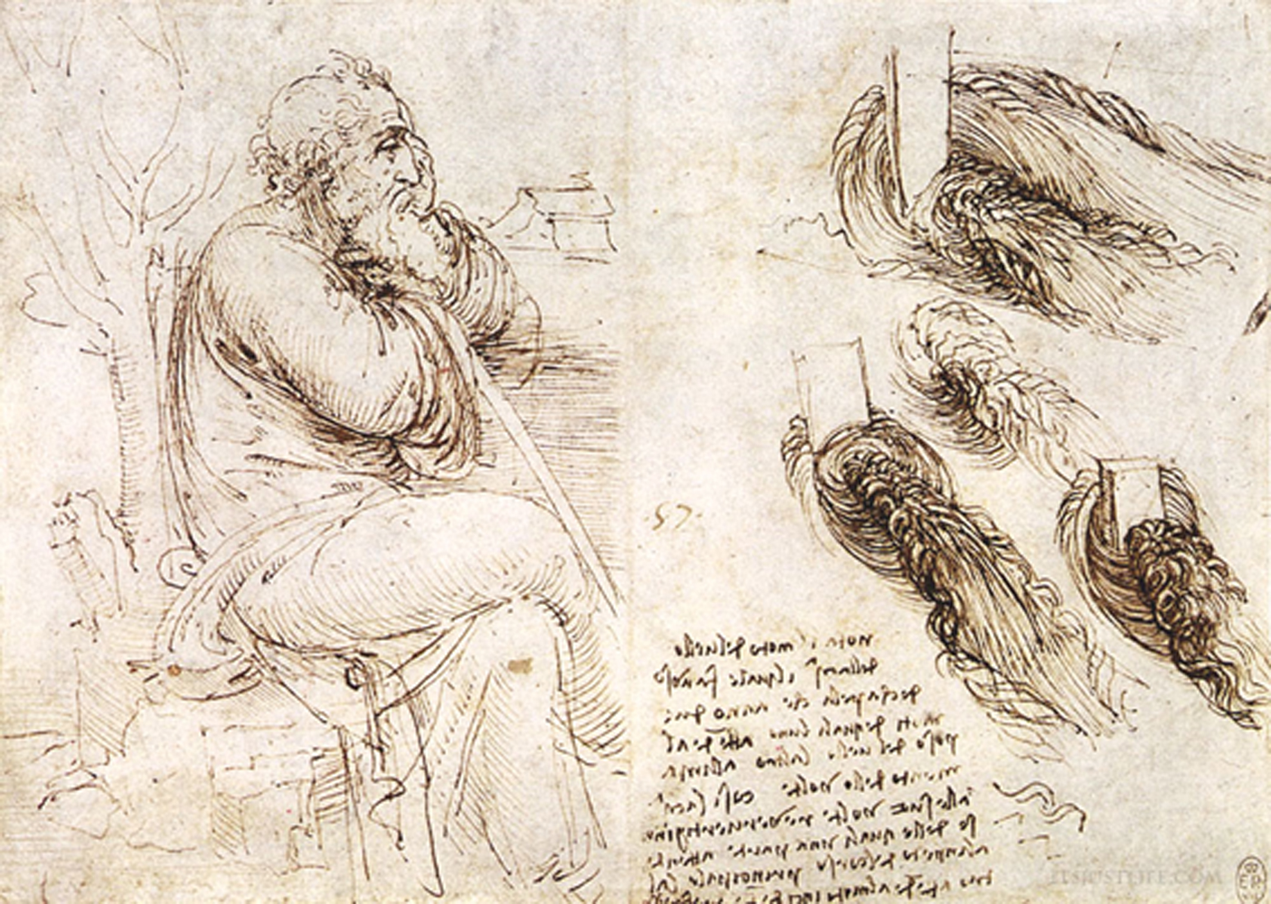 Leonardo da Vinci  Compositional Sketches for the Virgin Adoring the  Christ Child with and without the Infant St John the Baptist Diagram of  a Perspectival Projection recto Slight Doodles verso 