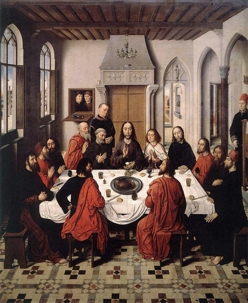   The Last Supper - from the Winged altar in St. Peter in Leuven - Dirk Bouts, 1465  