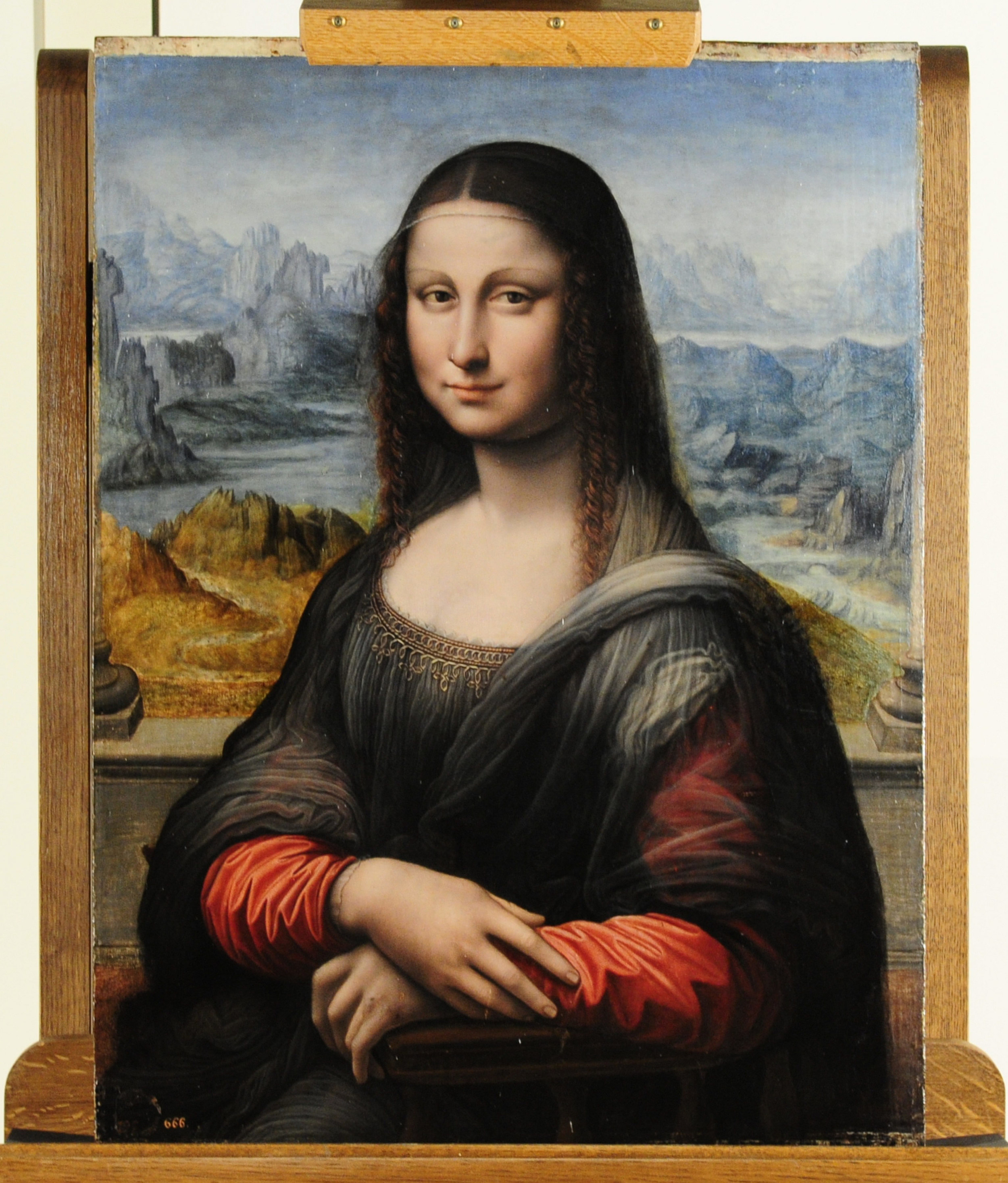 Leonardo da Vinci 1500s Portrait of Mona Lisa del Giocondo 20 x 30 Famous  Painting Framed Vertical Poster .br
