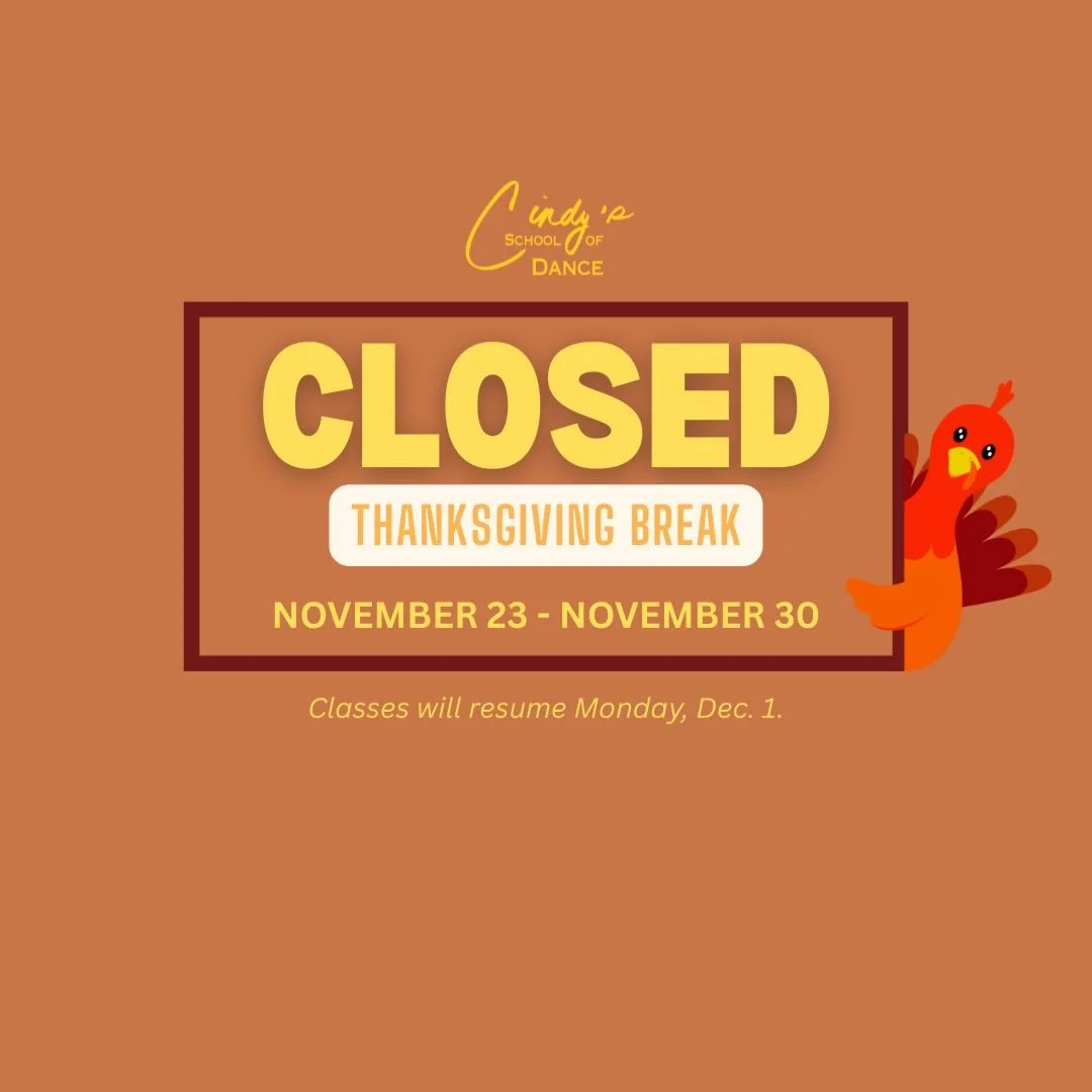 No Classes this week! We hope you have a great break.