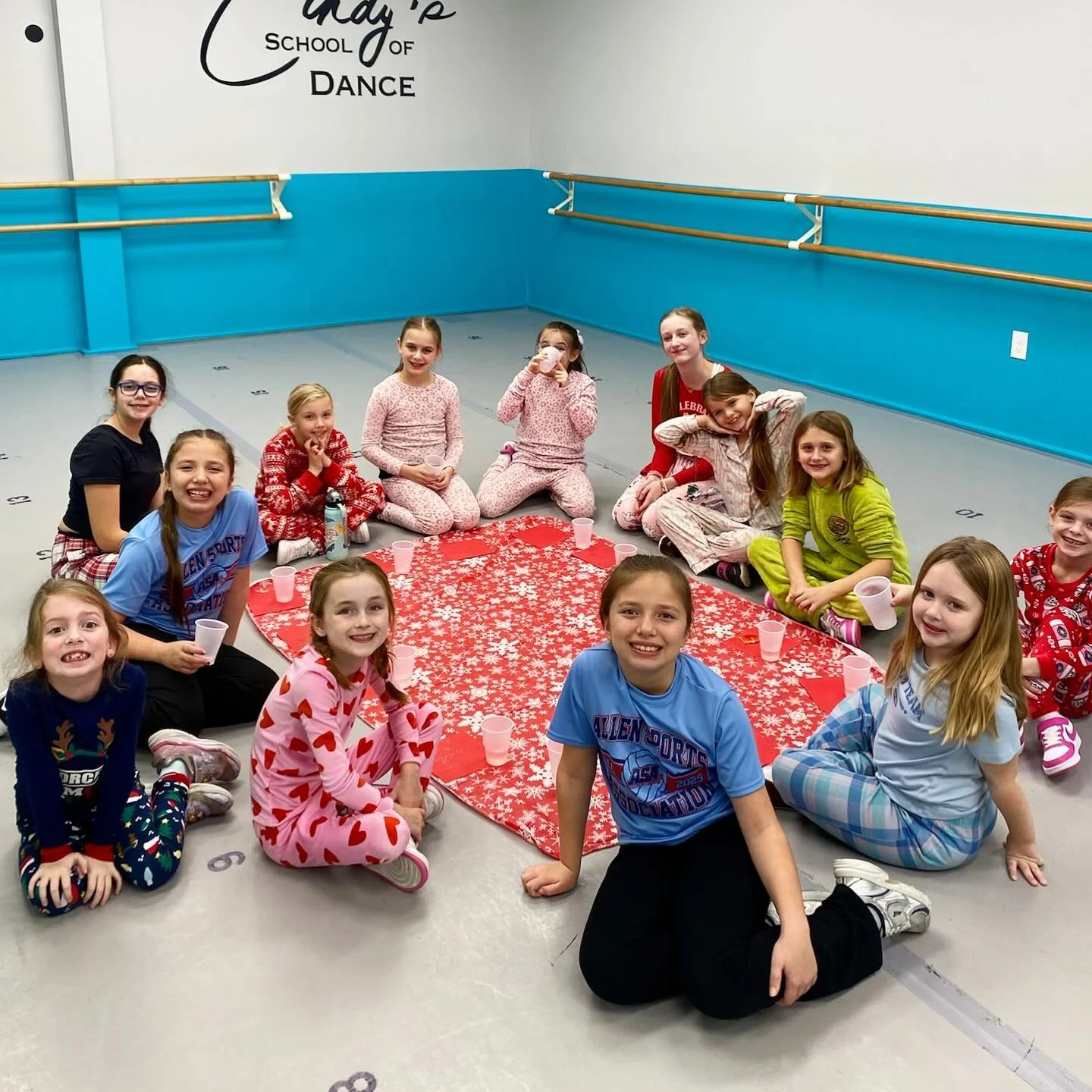 PJ Party + Cookie &amp; #misscindysfamouspunch makes for a great week! We love sharing this special time with our dancers!