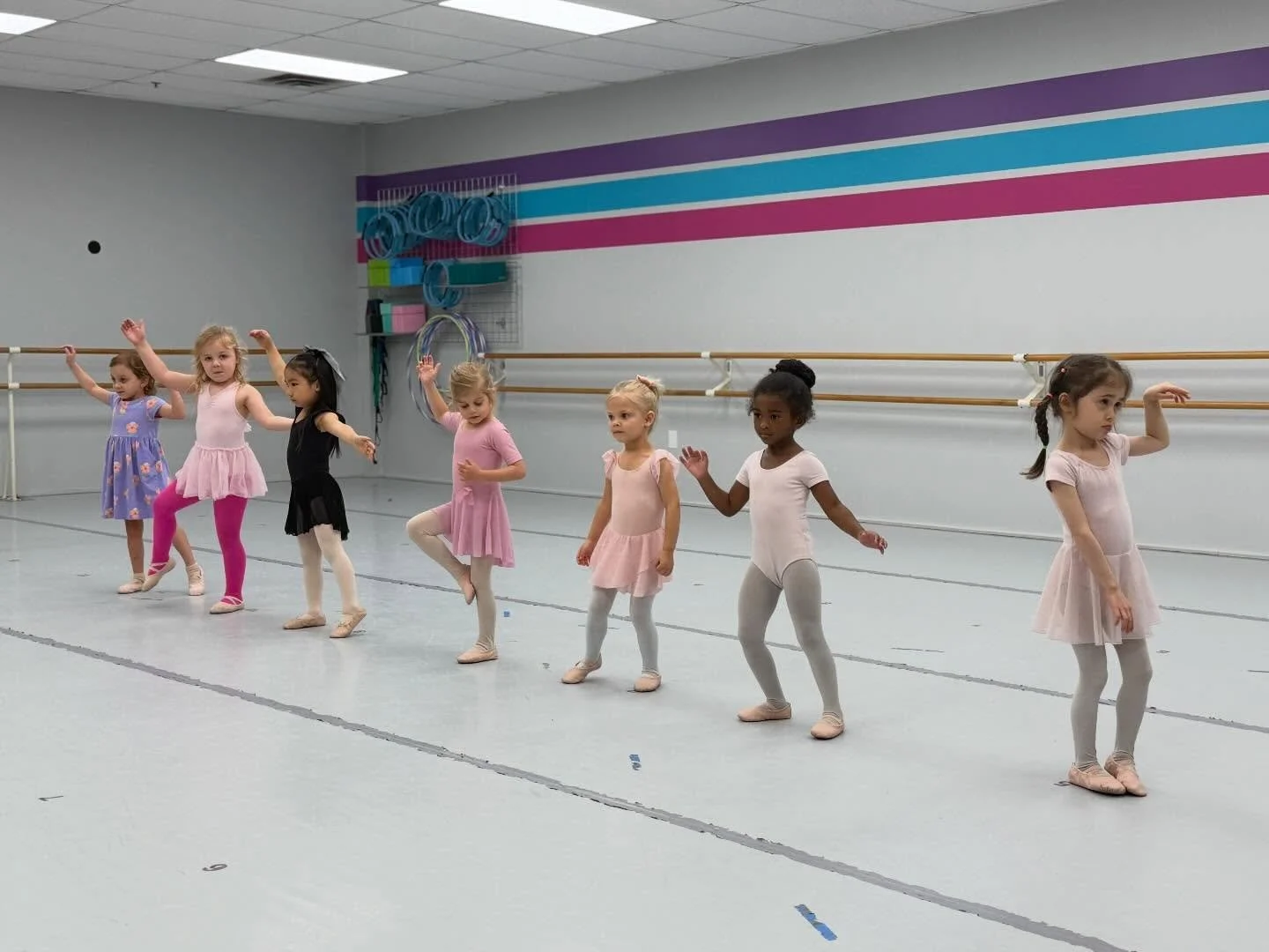 Nothing cuter than little ballerinas! These girls loved going to the big room and practicing performing for another class this week. Recital Prep is in full swing as we prepare for our 46 Annual Recital in May 30th.
