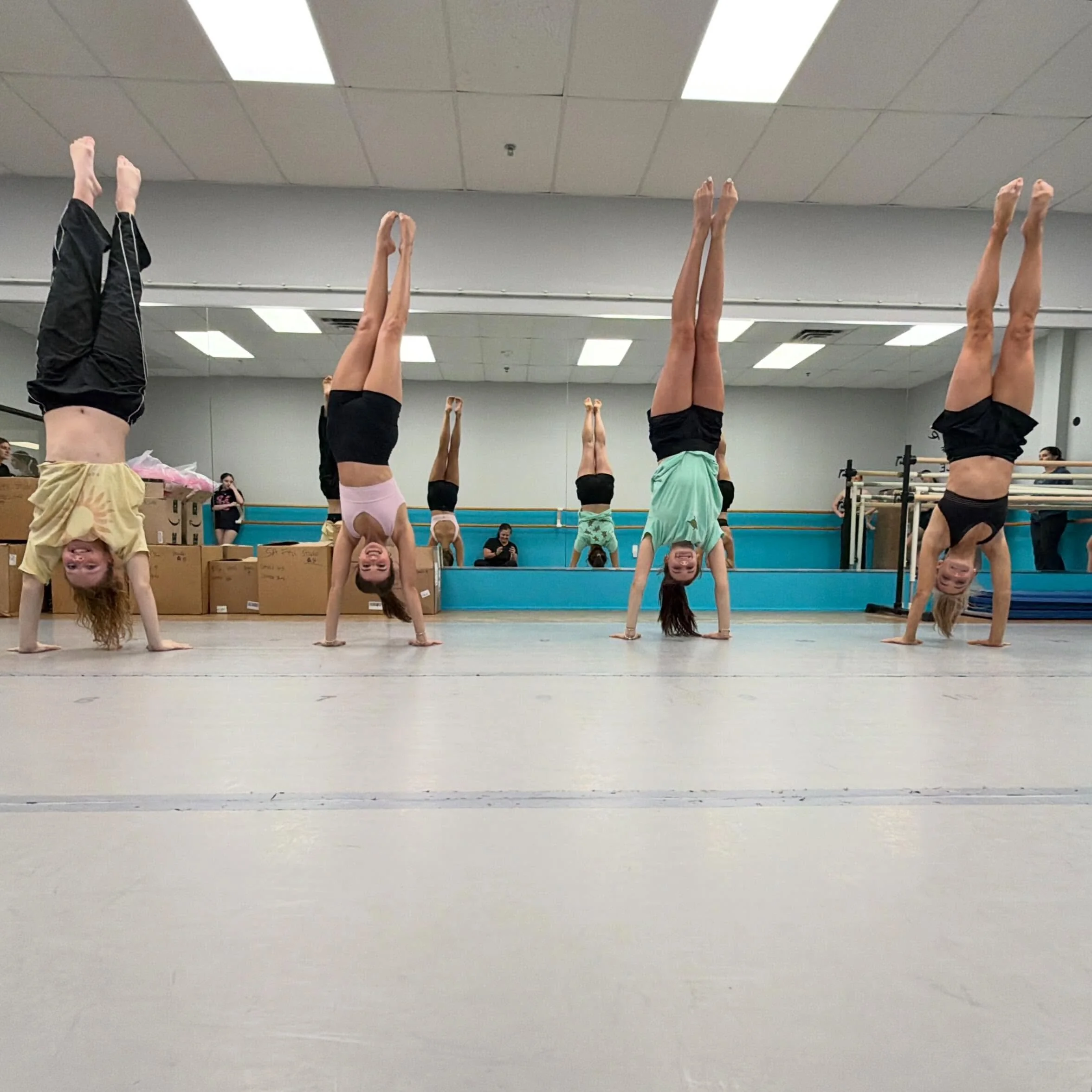 Summer at Cindy&rsquo;s feels a lot like this! Fun, Exciting &amp; a little crazy! Classes start tomorrow and we hope you will join us to experience what joy in dance feels like. Training Hard with some play and laughs too! 🩷☀️😊