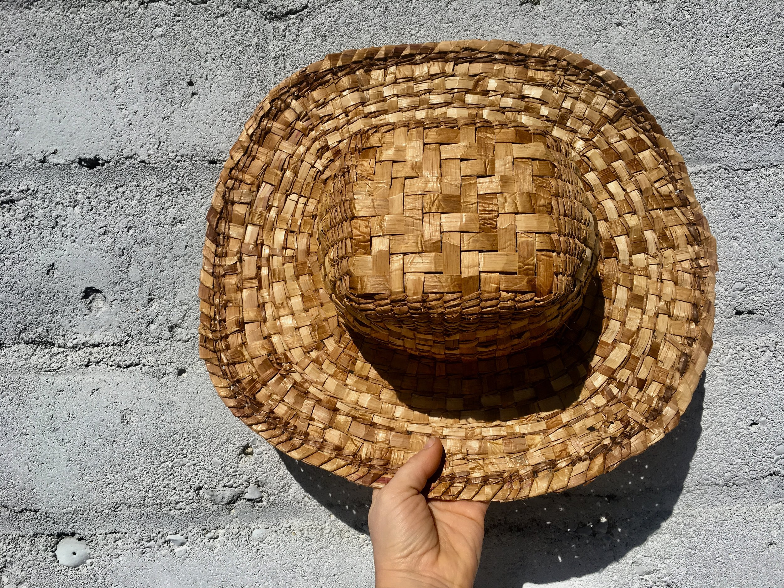 Yellow cedar sun hat, 2019.