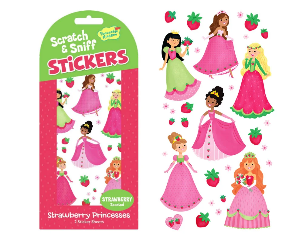 Strawberry Princess Scratch and Sniff Stickers