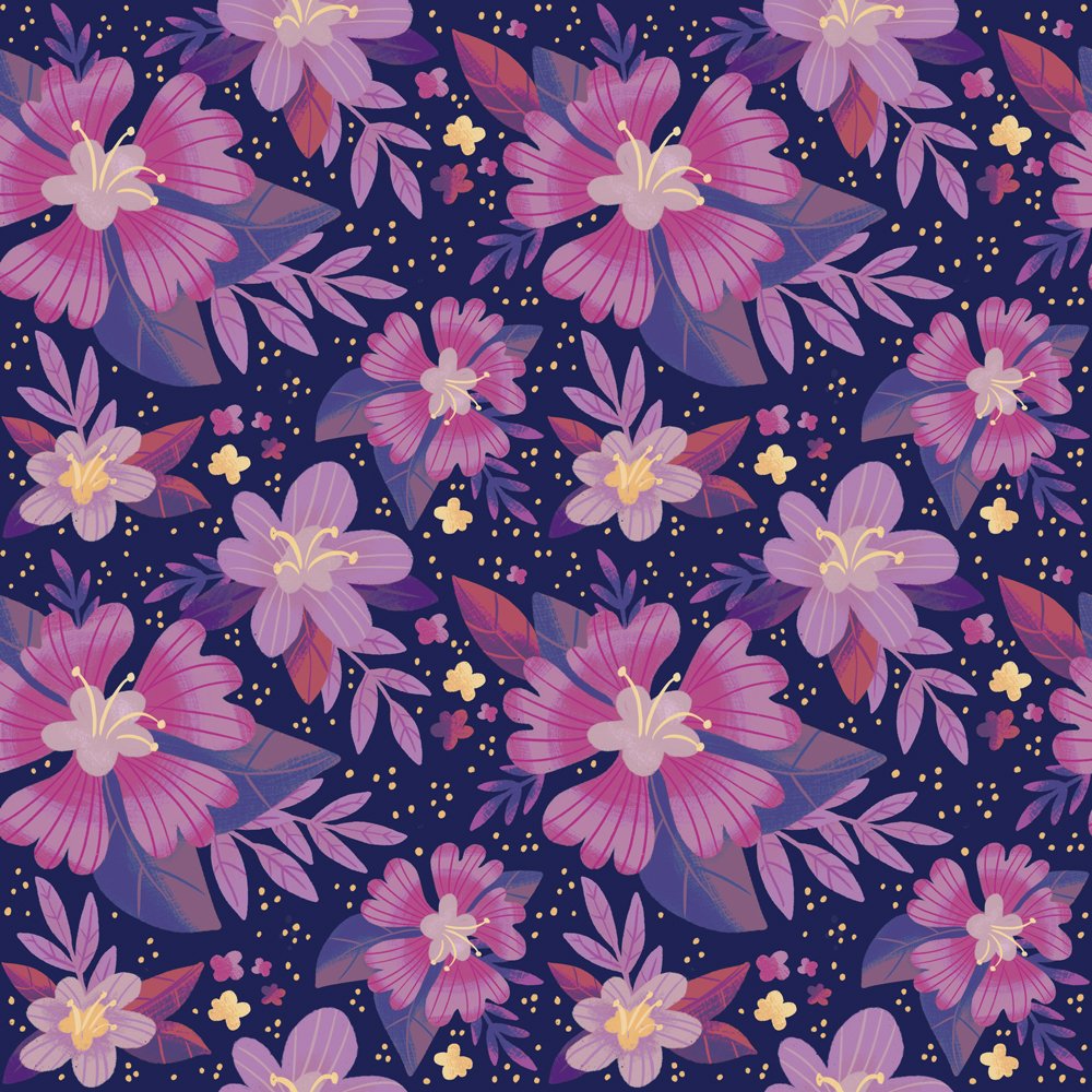 Evening Floral in Mauve