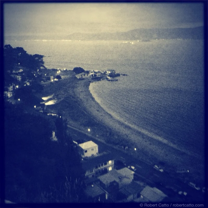 Worser Bay on a damp evening