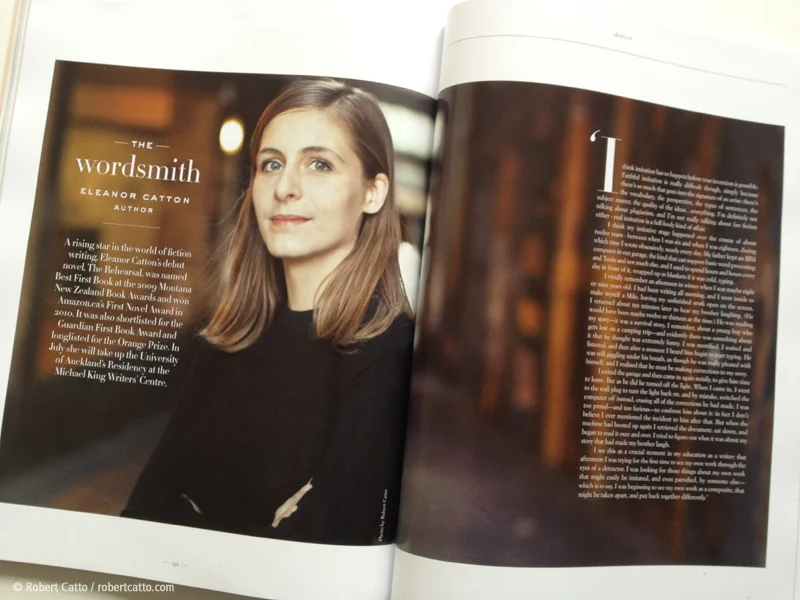 Just found one of my images of Eleanor Catton as a double-page spread in The Denizen magazine...