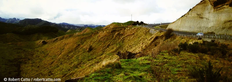 North Island Panorama #6: State Highway 4, from Wanganui to Taumarunui (with 645 Pro and Snapseed for iPhone 4S)