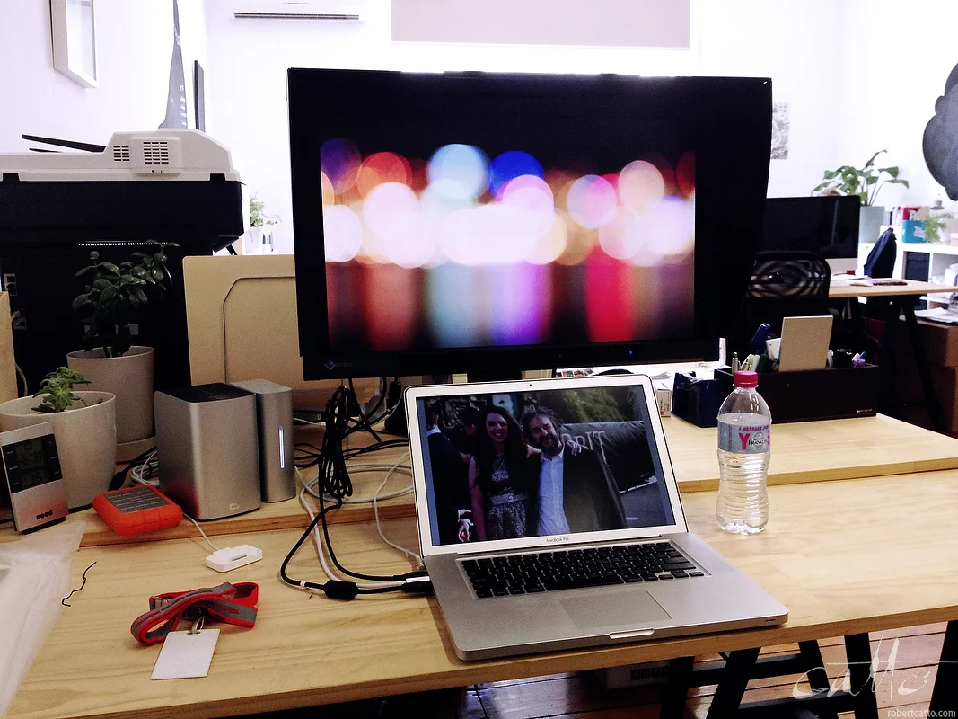 Starting to feel like a real photographer again...it's New Monitor Day! (with 645 Pro for iPhone 4S, and Alien Skin Exposure 4)