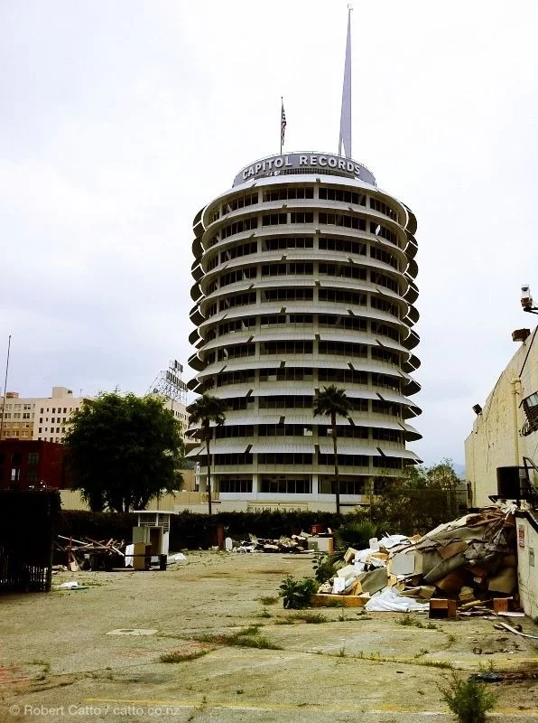 Another one from LA - in the shadow of Capitol Records’ iconic building, a vacant lot lies filled with rubbish that looked to have been thrown out the back door of the neighbouring pub.