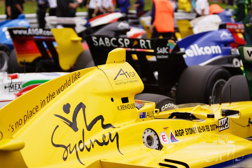  A1 Grand Prix cars on the grid 