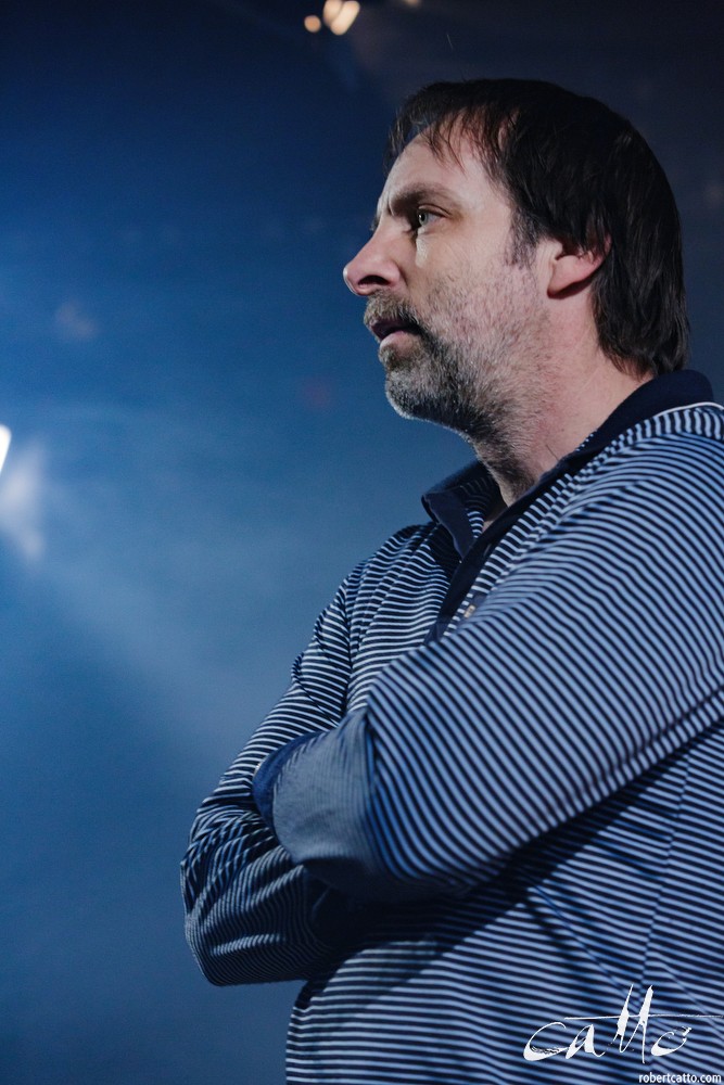  Danny Adcock, Noel Hodda, Jamie Oxenbould & Richard Sydenham rehearse with director Glynn Nicholas for Apocalypse Theatre's production of The Dapto Chaser, by Mary Rachel Brown, on Wednesday, 1 July, 2015.  The show takes place at Griffin Theatre fr