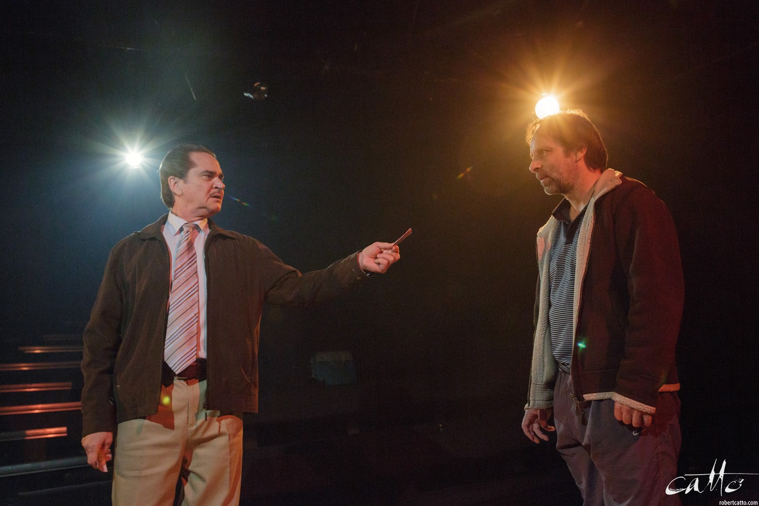  Danny Adcock, Noel Hodda, Jamie Oxenbould & Richard Sydenham rehearse with director Glynn Nicholas for Apocalypse Theatre's production of The Dapto Chaser, by Mary Rachel Brown, on Wednesday, 1 July, 2015.  The show takes place at Griffin Theatre fr