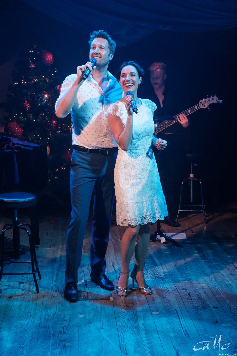  Matt Edwards and Erin James perform Walking In A Winter Wonderland. 