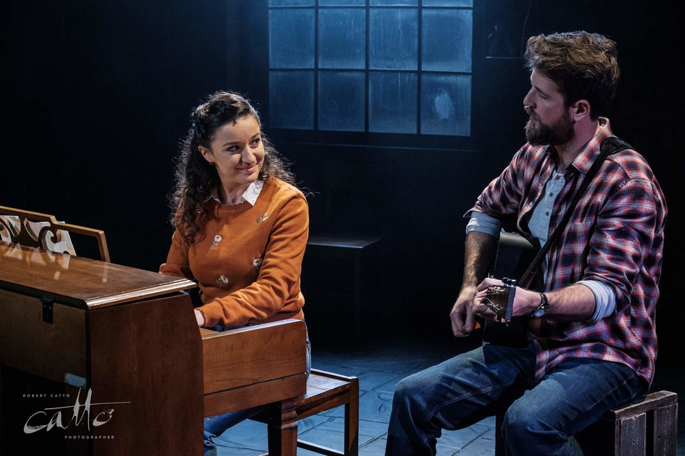 Stefanie Caccamo and Toby Francis in Once at Darlinghurst Theatre Company, Sydney