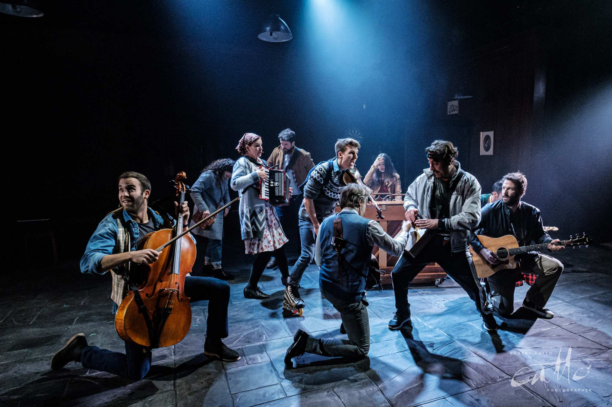 The cast of Once at Darlinghurst Theatre Company, Sydney