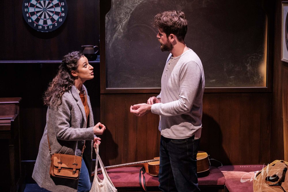 Stefanie Caccamo and Toby Francis in Once at Darlinghurst Theatre Company, Sydney