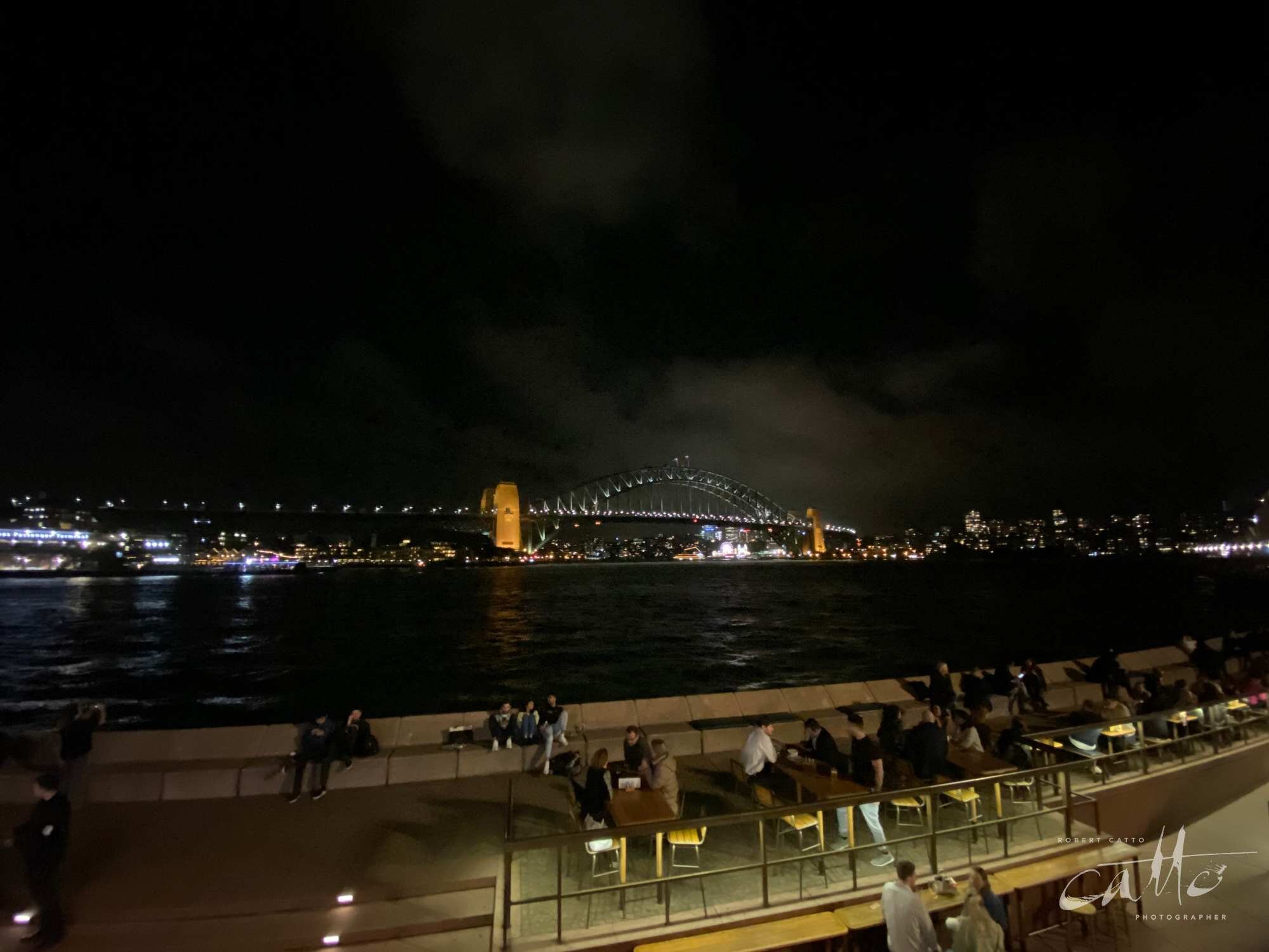 Sydney Harbour Bridge at night (0.5x wide angle lens)