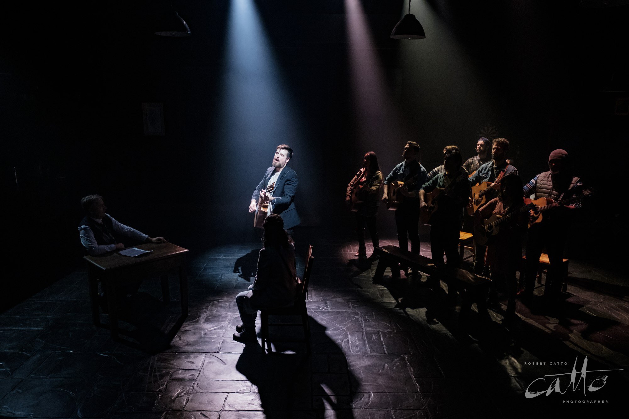  Toby Francis and the cast of Once, at Darlinghurst Theatre Company. 