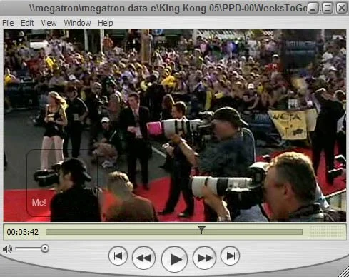 The media pen at the King Kong premiere in Wellington New Zealand, in 2005.