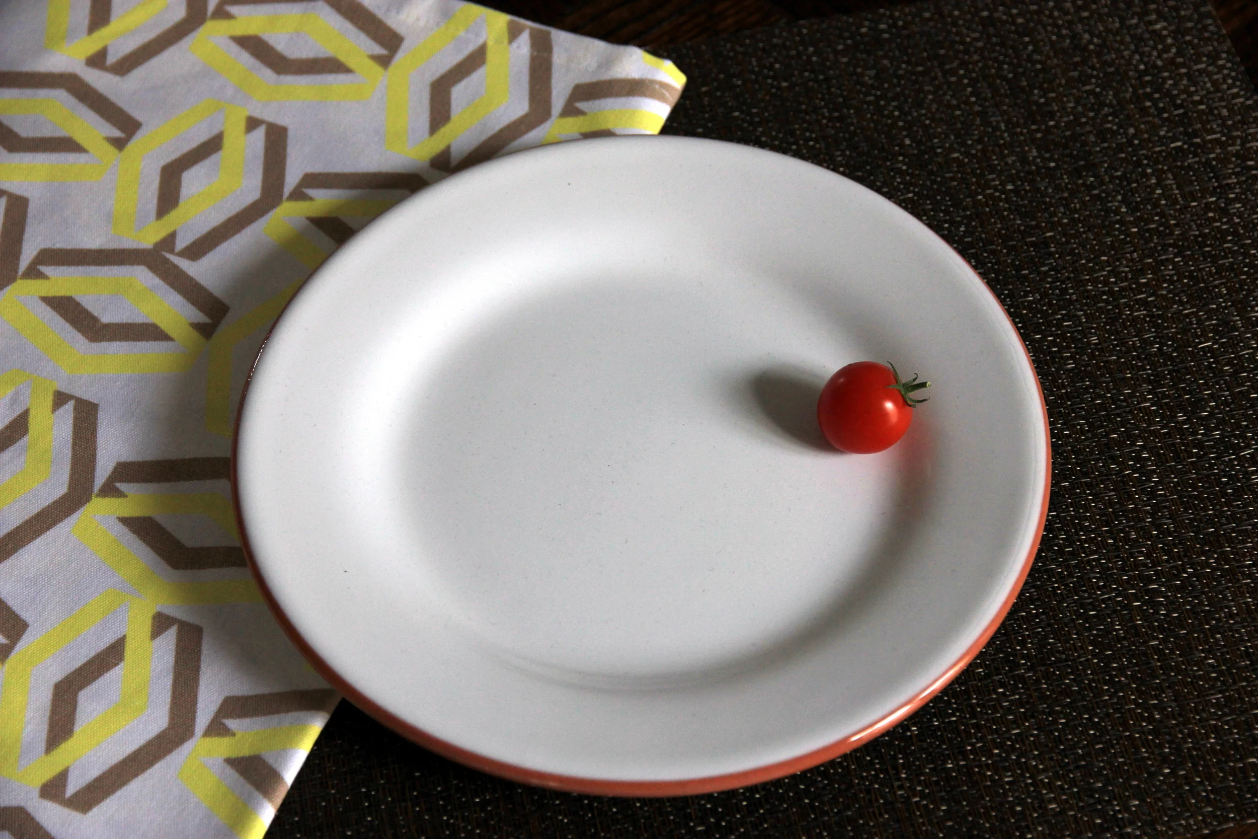 Yellow and brown are a great combo. Don't ask about the lone tomato.