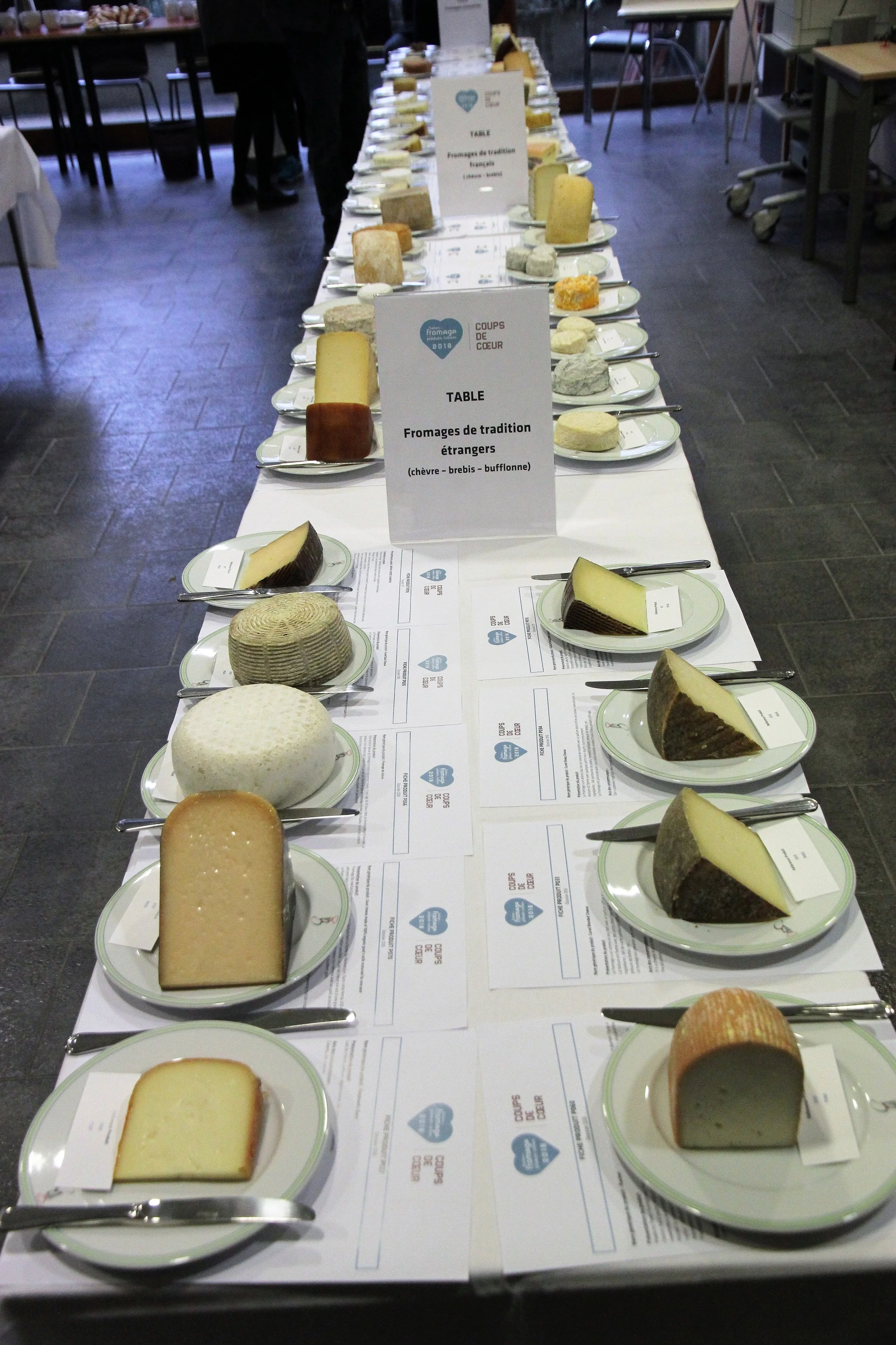 Table 3 - Mon groupe a jugé la plupart des fromages visibles dans cette photo.