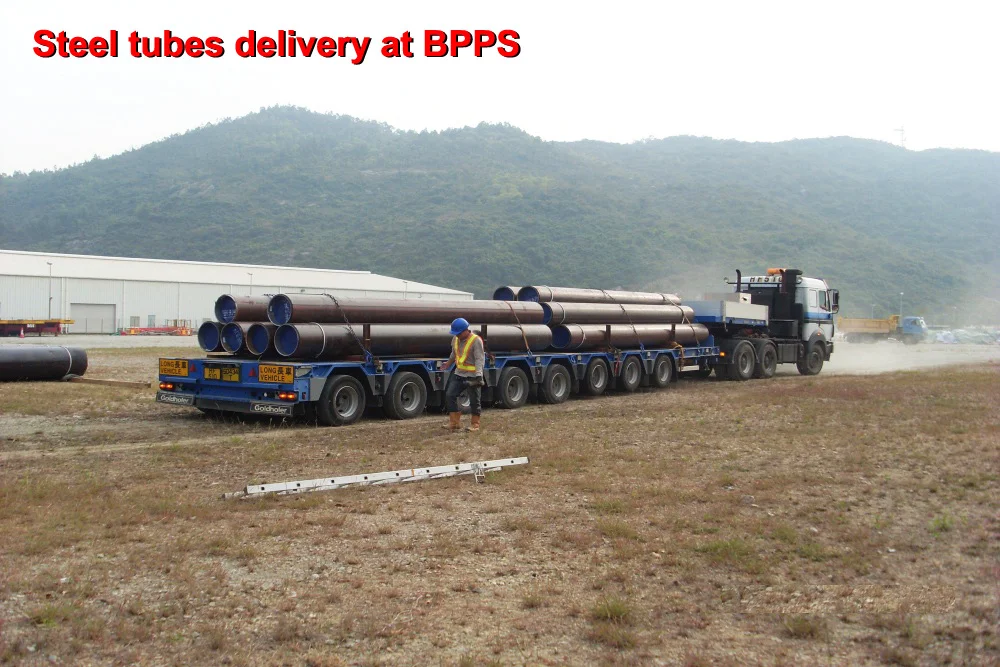 2011-12-19 Schenker - Steel tube delivery to BPPS.JPG