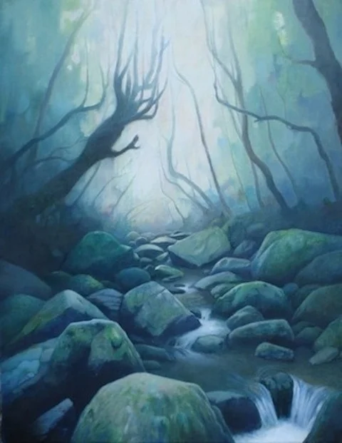   The Light in the Forest &nbsp;&nbsp;oil on canvas &nbsp;22" x 26" 